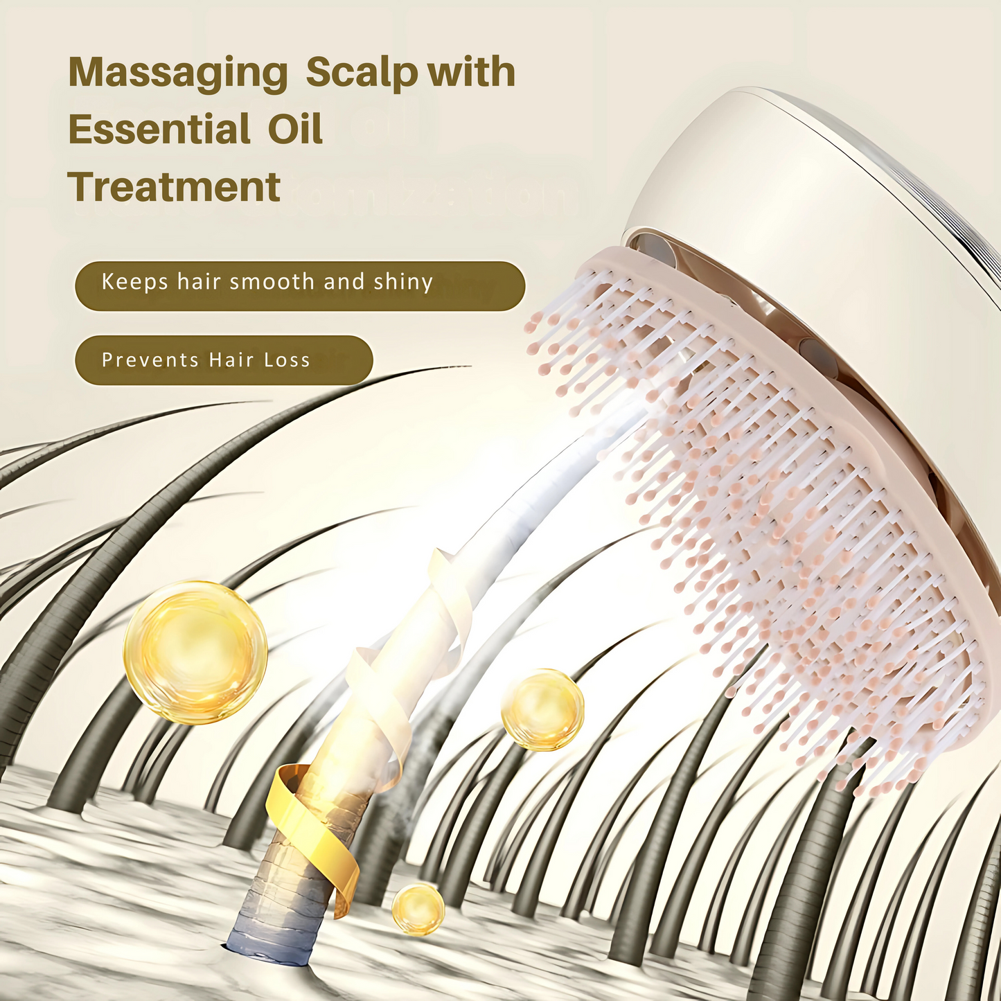 3-in-1 PureGlow Detangler Hairbrush