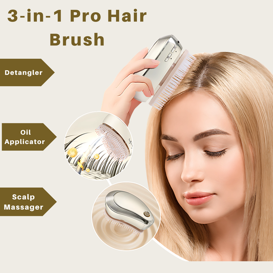 3-in-1 PureGlow Detangler Hairbrush